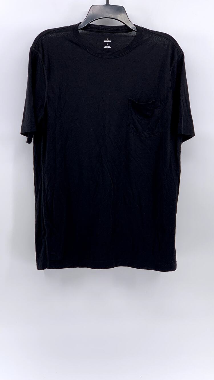 EVO Men's Black Merino Wool Short-Sleeve T-Shirt SZ L